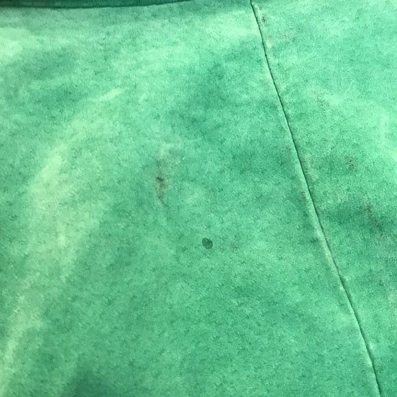 Giuliana Rancic Green Suede Jacket with Side Pockets Size XL