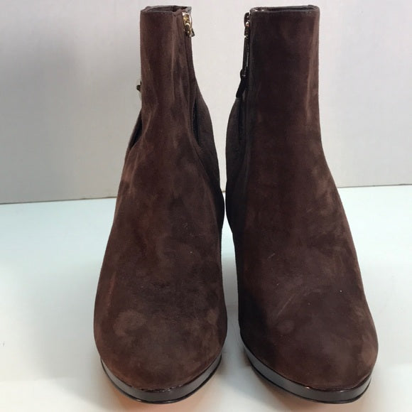 NWT Cole Haan Brown Suede & Leather Wedges Booties Size 11