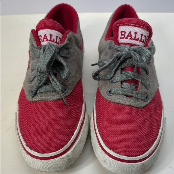 Bally Unisex Red and Gray Sneakers – Vibrant Two-Tone Low Tops