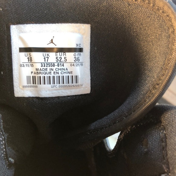 Nike Air Jordan Gray Sneakers – Size 18 – Black Swoosh 🖤🔥