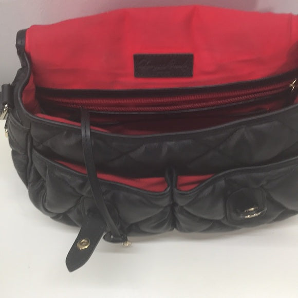 Dooney & Bourke Black Quilted Nylon/Leather Crossbody Purse