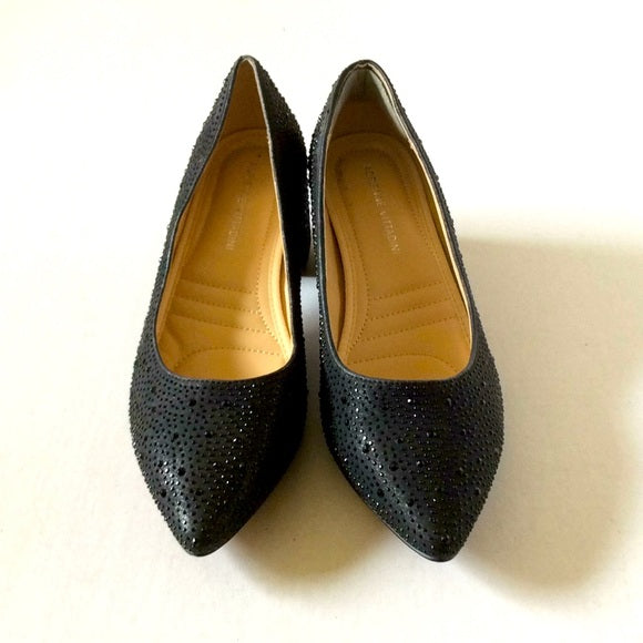 Adrienne Vittadini Black Rhinestone Pumps – Size 8