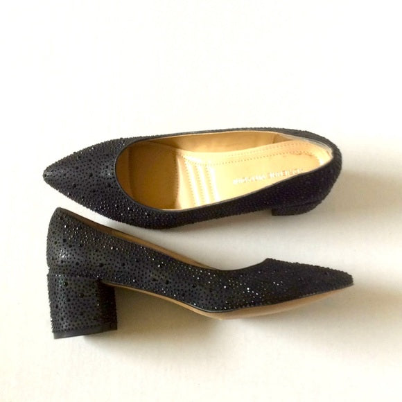 Adrienne Vittadini Black Rhinestone Pumps – Size 8