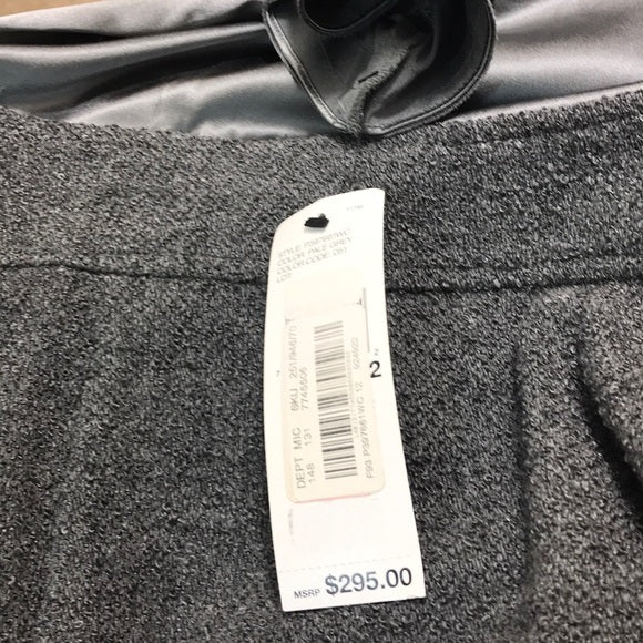 NWT DKNY Pale Gray Silk and Wool Blend Dress