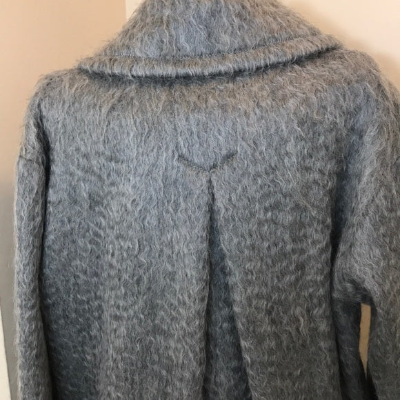 NWT Badgley Mischka Gray Mohair Blend Coat Size L