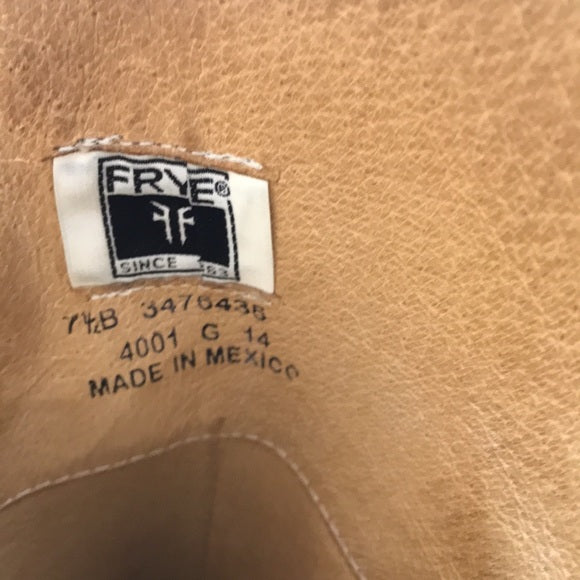 Frye Black & Brown Boots with Melissa Logo Size 7.5