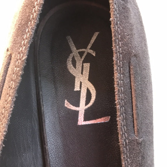 Yves Saint Laurent Gray Suede Heels Made in Italy Size 41 (US 10)