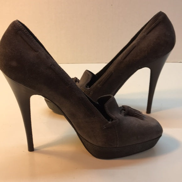 Yves Saint Laurent Gray Suede Heels Made in Italy Size 41 (US 10)