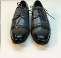 Men's Amali Gray & Black Leather Oxfords Shoes Size 10.5