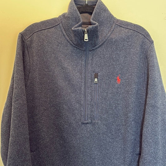 NWT Polo Ralph Lauren Navy Fleece Half-Zip Pullover