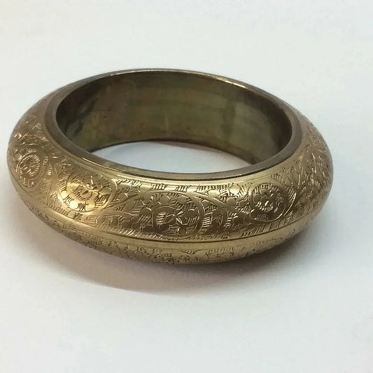 ✨ Vintage Brass Bangle Bracelet – Made in India – Boho Chic