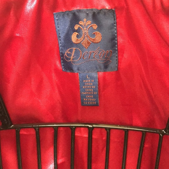 House of Dereon (Beyoncé’s Brand) Red Faux Leather Jacket Size Large