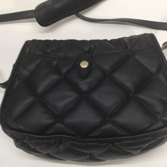Dooney & Bourke Black Quilted Nylon/Leather Crossbody Purse