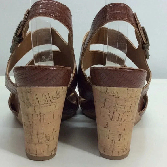 b.o.c Comfort Brown Wedge Sandals – Size 10 – Cushioned & Stylish