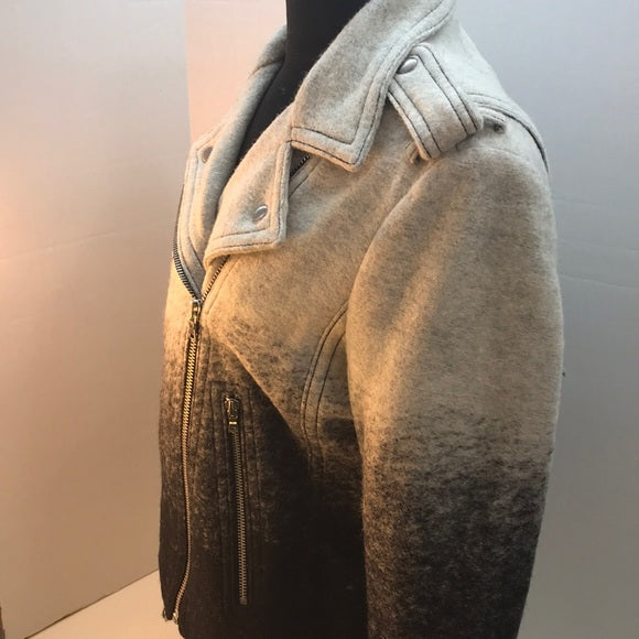 NWT GAP White, Gray & Black Ombre Moto Jacket – Size M