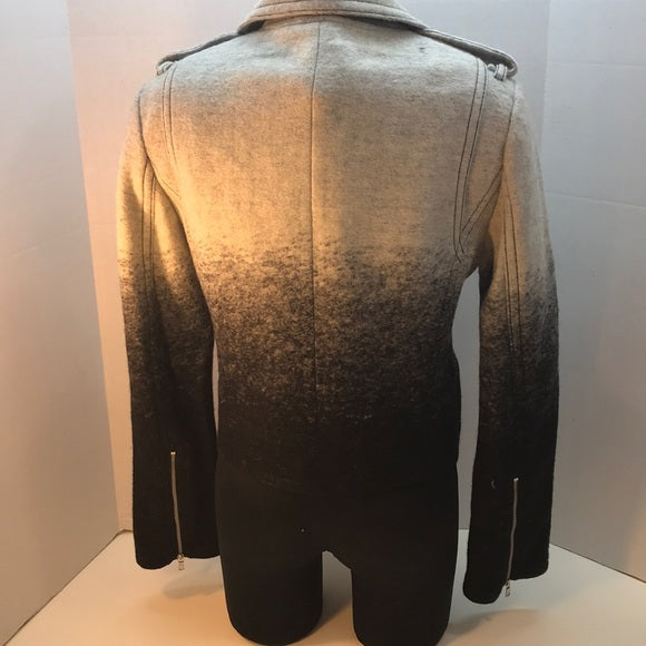 NWT GAP White, Gray & Black Ombre Moto Jacket – Size M