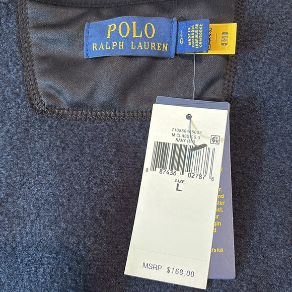 NWT Polo Ralph Lauren Navy Fleece Half-Zip Pullover