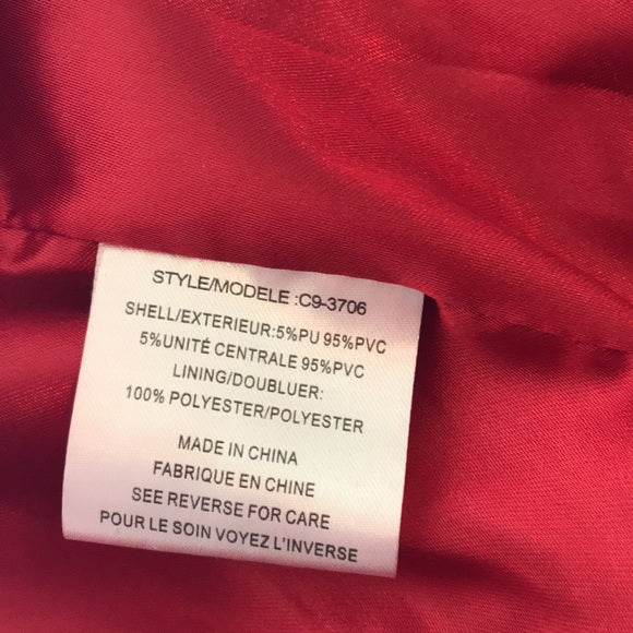 House of Dereon (Beyoncé’s Brand) Red Faux Leather Jacket Size Large