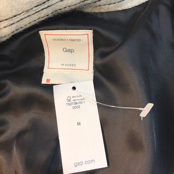 NWT GAP White, Gray & Black Ombre Moto Jacket – Size M