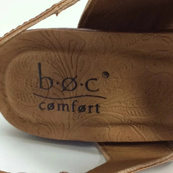 b.o.c Comfort Brown Wedge Sandals – Size 10 – Cushioned & Stylish