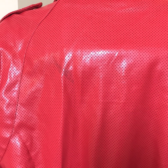 House of Dereon (Beyoncé’s Brand) Red Faux Leather Jacket Size Large